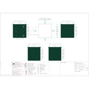 Alternative view of Contenedor De Almacenamiento Metálico De Empaque Plano (Revestimiento En Polvo)