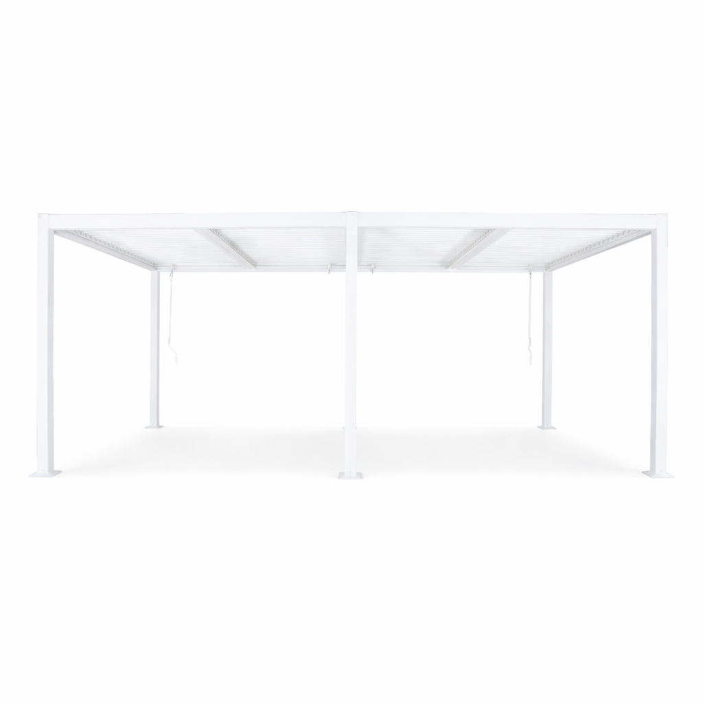 Pérgola bioclimática de aluminio y acero con lamas orientables 6x3m Palace