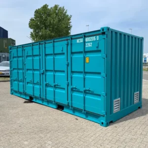 CONTENEDOR MARÍTIMO NUEVO 20 PIES CON LATERALES ABIERTOS (IVA INCLUIDO)