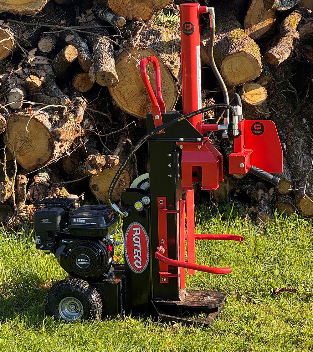 Astilladora leña 15 toneladas eléctrica 2 velocidades y 3 posiciones Roteco TOP LINE