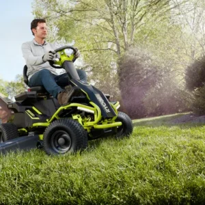Tractor cortacésped a batería RYOBI RM480E 96 cm ancho de corte