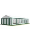 Carpa para fiestas, PVC 700, 6x12 m verde oscuro-blanco