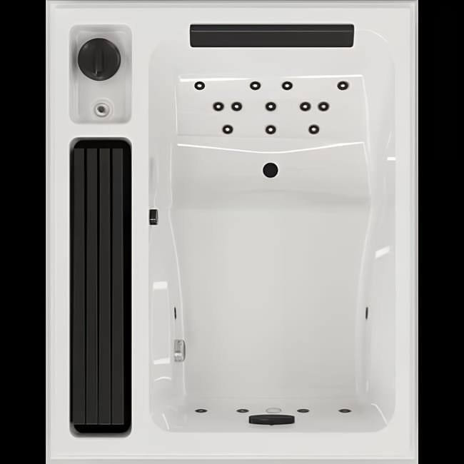 Magic Spa+, 2 plazas, cristal negro, cabezal a la derecha - Imagen 5