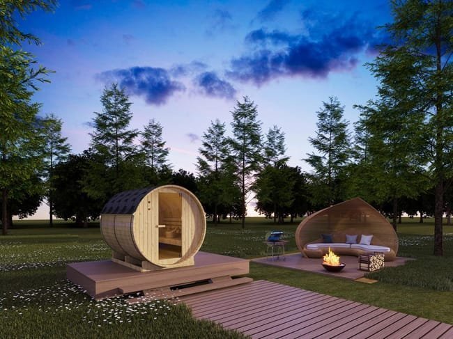 Sauna de exterior 6 plazas - Ancho 185 x Prof. 220 x Alt. 190 cm - ISOKYRO - Imagen 6