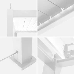 Alternative view of Pérgola bioclimática de aluminio 3x4m con iluminación LED