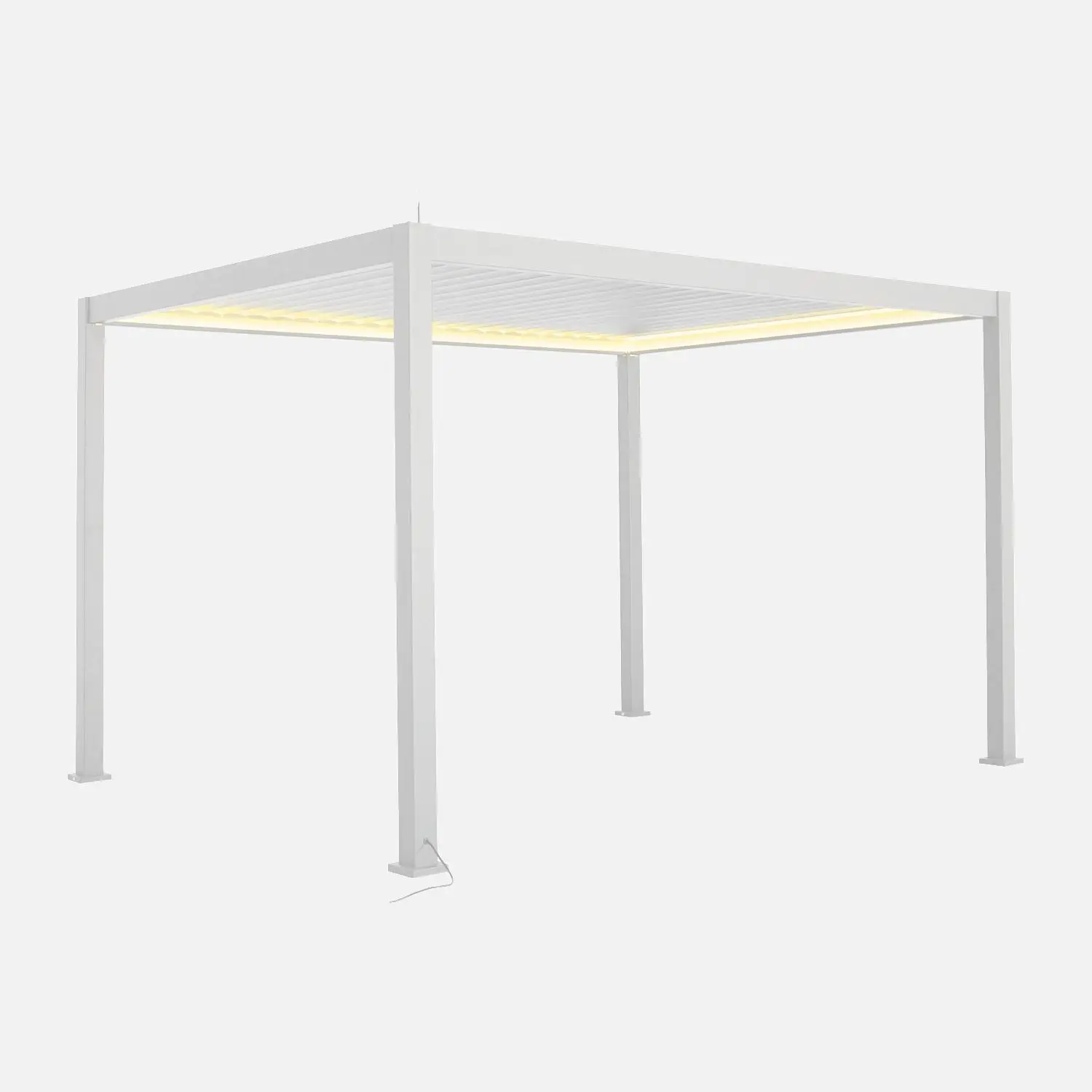 Pérgola bioclimática de aluminio 3x4m con iluminación LED - Imagen 6