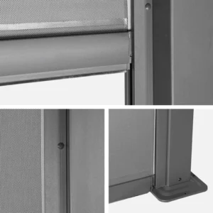 Alternative view of Pérgola bioclimática 3x4m de aluminio y acero + toldo 4m