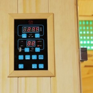 Alternative view of Sauna de infrarrojos con calentadores de carbono y espectro completo Vertical Black 2450W 3 asientos - SNÖ