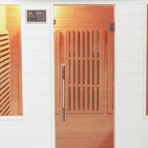 Alternative view of Sauna de infrarrojos paneles de carbono blanco 2600W 4 asientos SNÖ